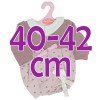 Ropa para muñecos Antonio Juan 40-42 cm - Pelele de estrellas color vino con capota y chaqueta
