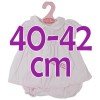 Ropa para muñecos Antonio Juan 40-42 cm - Vestido rosa con topos pequeños y braguita a juego