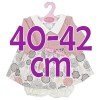 Ropa para muñecos Antonio Juan 40-42 cm - Vestido estampado de flores con chaqueta rosa