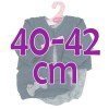 Ropa para muñecos Antonio Juan 40-42 cm - Pelele de flores azul marino con gorro y chaqueta