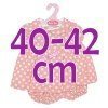 Ropa para muñecos Antonio Juan 40-42 cm - Vestido de lunares rosa con braguita a juego