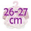 Ropa para muñecas Antonio Juan 26-27 cm - Conjunto rosa con estampado de flores y chaqueta 