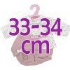 Ropa para muñecos Antonio Juan 33-34 cm - Conjunto estampado espacial rosa con gorro