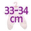 Ropa para muñecos Antonio Juan 33-34 cm - Pijama rosa y blanco con estrellas y gorro