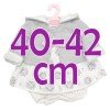 Ropa para muñecos Antonio Juan 40-42 cm - Vestido estampado con chaqueta gris