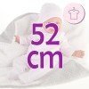 Ropa para muñecos Antonio Juan 52 cm - Colección Mi Primer Reborn - Pijama pingüino rayas rosa con gorro