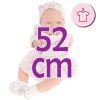 Ropa para muñecos Antonio Juan 52 cm - Colección Mi Primer Reborn - Vestido rosa con diadema estampada, babero y peúcos