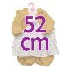 Ropa para muñecos Antonio Juan 52 cm - Colección Mi Primer Reborn - Vestido floral con chaqueta mostaza
