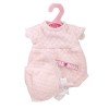 Ropa para muñecos Antonio Juan 33-34 cm - Pelele rosa de punto con gorro