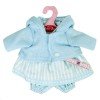 Ropa para muñecos Antonio Juan 33-34 cm - Conjunto estampado rayas con chaqueta azul