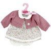 Ropa para muñecos Antonio Juan 40-42 cm - Vestido estampado floral con chaqueta color old rose