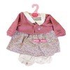 Ropa para muñecos Antonio Juan 40-42 cm - Conjunto rosa estampado con chaqueta