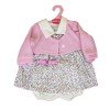 Ropa para muñecos Antonio Juan 40-42 cm - Conjunto estampado de flores con chaqueta rosa
