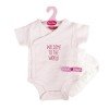 Ropa para muñecos Antonio Juan 40 - 42 cm - Colección Sweet Reborn - Body de rayas rosas con pañal