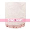 Ropa para muñecos Antonio Juan 33-34 cm - Conjunto estampado de flores con chaqueta rosa palo, gorro y arrullo