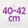 Ropa para muñecos Antonio Juan 40-42 cm - Body manga corta estampado y gorro azul-blanco