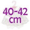 Ropa para muñecos Antonio Juan 40-42 cm - Conjunto gris con estampado de flores y diadema