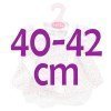 Ropa para muñecos Antonio Juan 40-42 cm - Vestido estampado de flores rosas con diadema