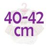 Ropa para muñecos Antonio Juan 40-42 cm - Conjunto estampado de flores con diadema