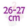 Ropa para muñecas Antonio Juan 26-27 cm - Conjunto de rayas y puntos rosa con toquilla