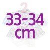Ropa para muñecos Antonio Juan 33-34 cm - Conjunto estampado de flores con chaqueta celeste