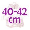 Ropa para muñecos Antonio Juan 40-42 cm - Conjunto rosa con chaqueta estampada y peúcos