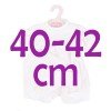Ropa para muñecos Antonio Juan 40-42 cm - Conjunto rosa estampado de corazones con gorro