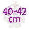 Ropa para muñecos Antonio Juan 40-42 cm - Conjunto estampado pajaritos con chaqueta malva