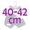Ropa para muñecos Antonio Juan 40-42 cm - Conjunto estampado de puntos blancos con gorro