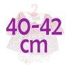 Ropa para muñecos Antonio Juan 40-42 cm - Conjunto rosa estampado con chaqueta