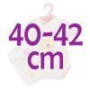 Ropa para muñecos Antonio Juan 40 - 42 cm - Colección Sweet Reborn - Body crema con búho con pañal