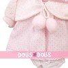 Ropa para muñecos Antonio Juan 33-34 cm - Vestido rosa estampado con chaqueta de punto