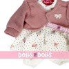 Ropa para muñecos Antonio Juan 33-34 cm - Conjunto estampado pajaritos con chaqueta rosa