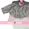 Ropa para muñecos Antonio Juan 40-42 cm - Conjunto rosa con chaqueta estampada