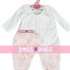 Ropa para muñecos Antonio Juan 40-42 cm - Conjunto copos rosa con gorro