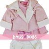 Ropa para muñecos Antonio Juan 40-42 cm - Conjunto rosa con chaqueta con capucha