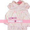 Ropa para muñecos Antonio Juan 40-42 cm - Conjunto rosa con puntos dorados