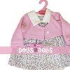 Ropa para muñecos Antonio Juan 40-42 cm - Conjunto estampado de flores con chaqueta rosa