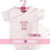 Ropa para muñecos Antonio Juan 40 - 42 cm - Colección Sweet Reborn - Body de rayas rosas con pañal