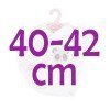 Ropa para muñecos Antonio Juan 40 - 42 cm - Colección Sweet Reborn - Body blanco con panda con pañal