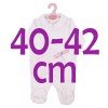 Ropa para muñecos Antonio Juan 40 - 42 cm - Colección Sweet Reborn - Pijama rosa de con gorro