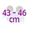 Complementos muñecas Así 43 a 46 cm - Botitas bebé piel celeste con lazo celeste para muñecos María, Pablo, Leo y Serie Limitada