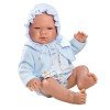 Muñeco Así 43 cm - Pablo con conjunto pololo con rombos mini con chaqueta celeste