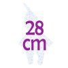 Ropa para muñecas Así 28 cm - Pijama celeste con estrellitas y gorro para muñeco Gordi