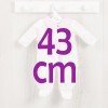 Ropa para Muñecas Así 43 cm - Pijama de ositos con luna rosa para muñeca María