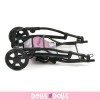 Cochecito 77 cm Emotion 3 en 1 para muñecas - Combi silla, capazo y silla de auto Bayer Chic 2000 - Rosa vaquero