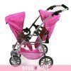 Sillita doble Vario 79 cm para muñecas - Bayer Chic 2000 - Bolitas Rosa
