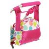 Bolso para cochecito de muñecas - Bayer Chic 2000 - Fucsia y burbujas de colores