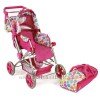 Cochecito Road Star 85 cm para muñecas - Bayer Chic 2000 - Fucsia burbujas colores