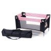 Cuna-Parque para muñecas de hasta 45 cm - Bayer Chic 2000 - Rosa y Marino con mariposas